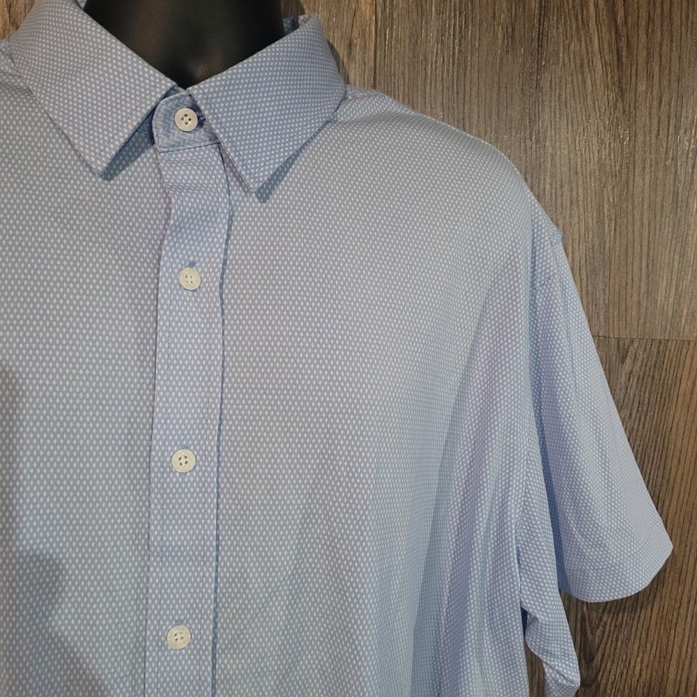 Buttercloth Icy Cotton Button Up Shirt Size 3XL Regular Fit Blue Diamond SS